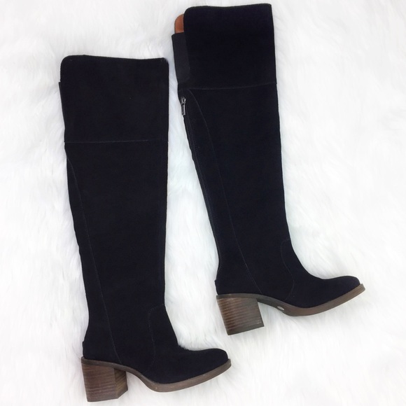 lucky brand over the knee suede boots